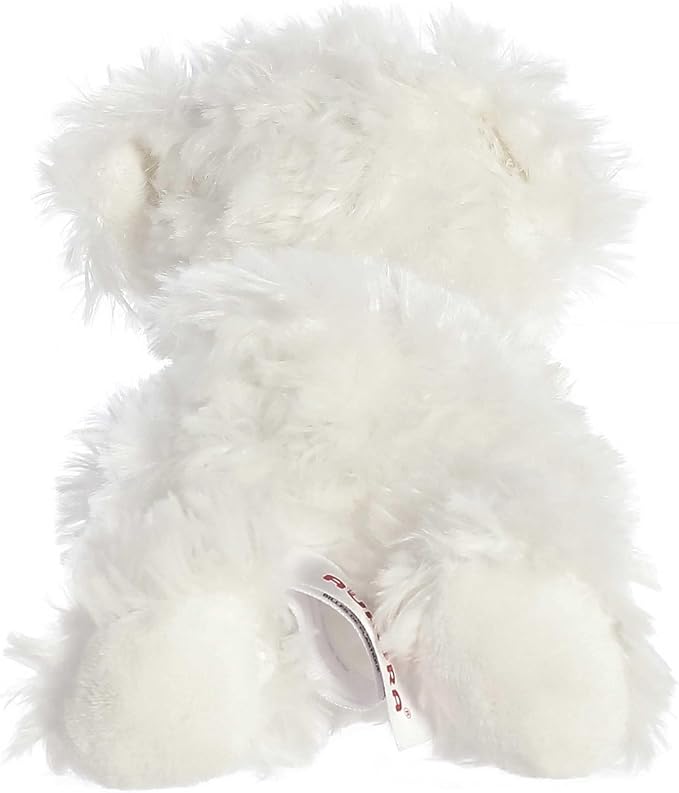 Aurora® Adorable Mini Flopsie™ Snowball™ Stuffed Animal - Mini Companions Ready for Playful Adventures - for Kids All Ages, Toddlers, Adults, and Families - White 8 Inches