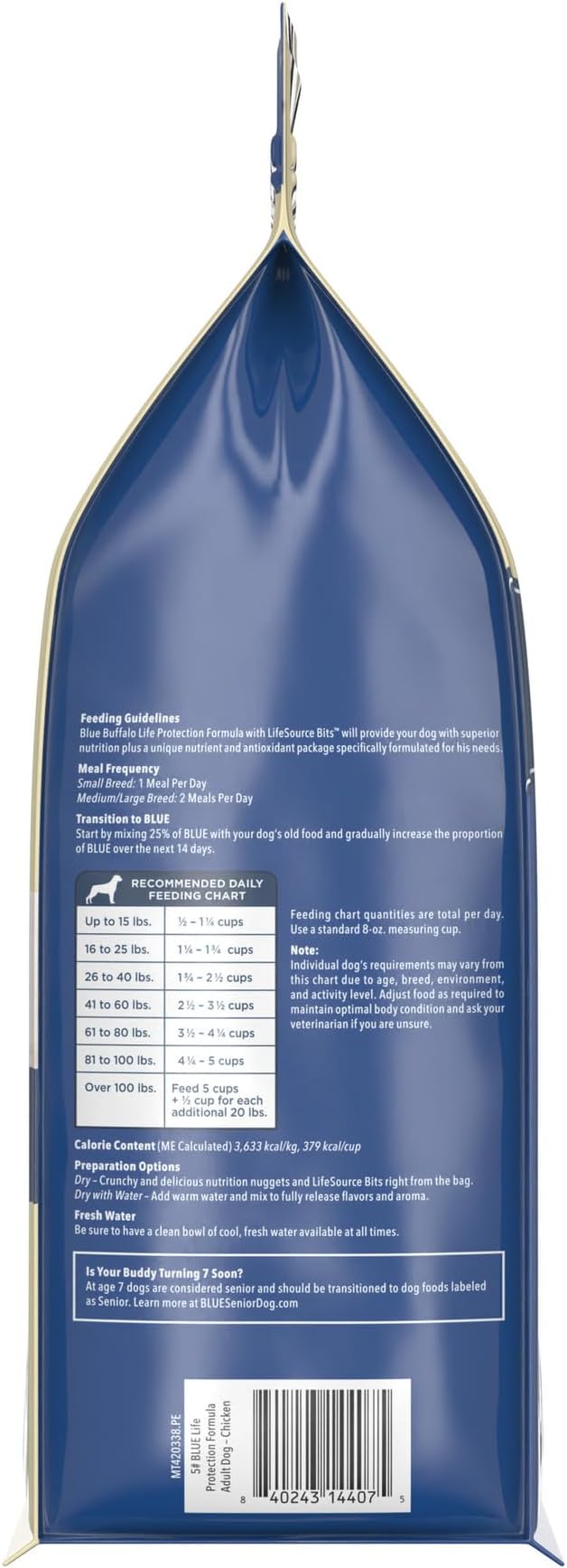 Blue Buffalo Life Protection Formula Chicken & Brown Rice Adult Dry Dog Food, Supports Immunity with Antioxidant-Rich LifeSource Bits, Promotes Healthy Muscle Development, Skin & Coat Health, 5 lbs.