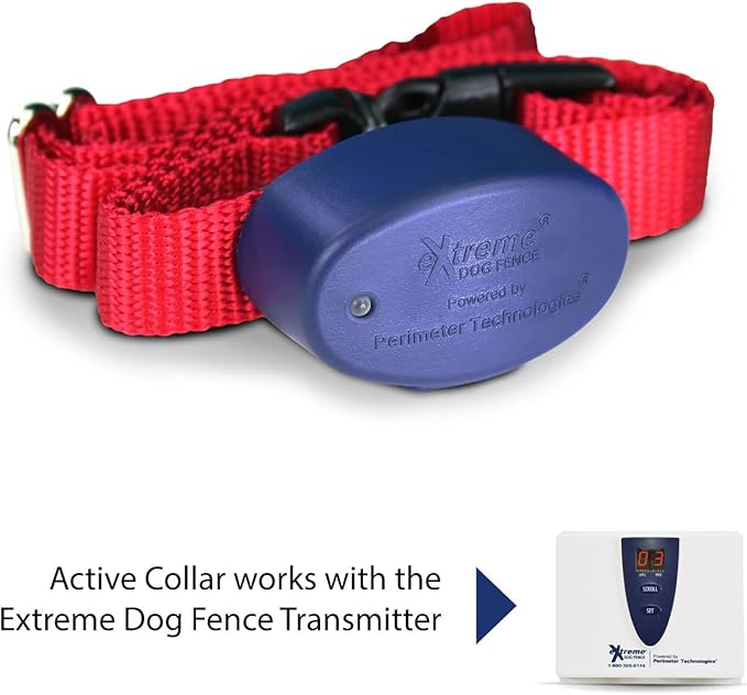 Extreme Dog Fence Active Additional Fence Dog Collar with Large and Medium Set of Comfort Contacts for Dogs and Puppies of All Hair Lengths