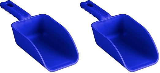 Vikan Remco 63003 Color-Coded Plastic Hand Scoop - BPA-Free Food-Safe Kitchen Utensils, Restaurant and Food Service Supplies, 16 oz, Blue (Pack of 2)
