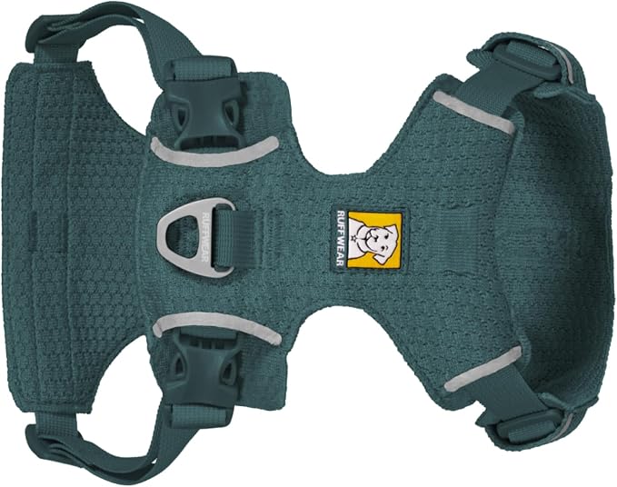 Ruffwear, Front Range Flex Dog Harness, Engineered Knit Construction for Ultimate Fit and Mobility, Lightweight Flexible Everyday Harness with Dual Leash Clips, Deep Teal, Medium