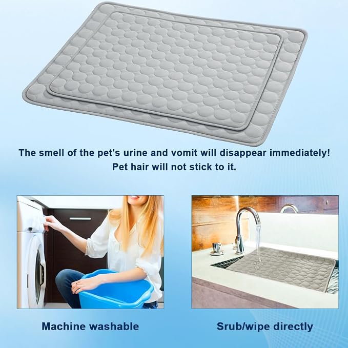 Dog Cooling Mat 2026 Upgraded Arc-Chill Cooling Dog Bed Mat, Washable Pet Cooling Pad (Q-Max>0.4) Cooling Mat for Dogs & Cats Indoor & Outdoor Car Seats (Grey, 40x28 in)