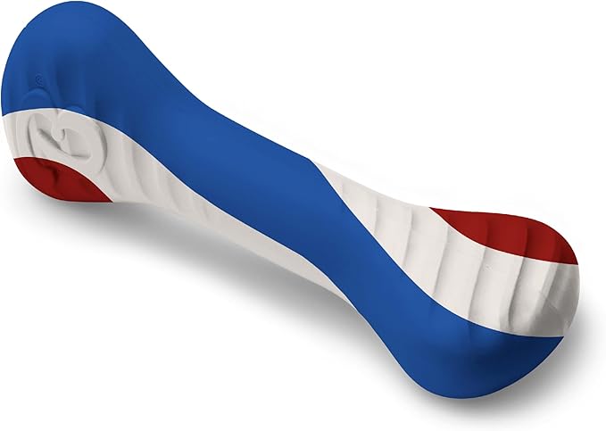 Benebone Natural Rubber Dog Chew Toy, Dog Bone, USA 250th Anniversary Limited Edition America 250, Medium