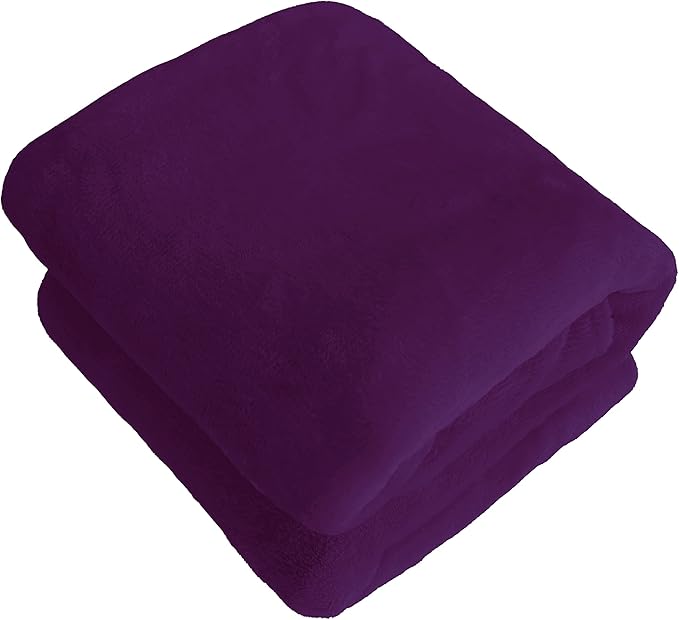 iMaylex Soft Puppy Flannel Fleece Blanket for Pet Dog Cat, Plush Microfiber, Cozy and Lightweight, Purple, Pet, 27 x 39 inch (70 x 100 cm)