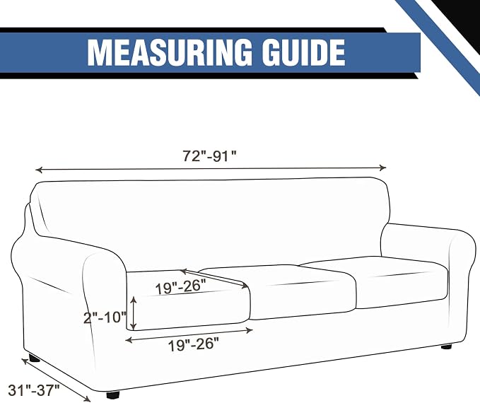 Stretch Couch Covers for 3 Separate Cushion Couch Sofa,Floral Printed Couch Sofa Cover,Washable Sofa Slipcover,Pet Friendly Furniture Protector with Elastic Bottom,Universal Fit for Home(Sofa,Cover)