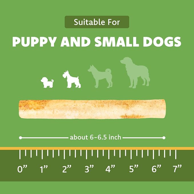 MON2SUN Dog Rawhide Rolls Twist Sticks Chew Treats Chicken Flavor for Puppy and Small Dogs, 40 Count（Pack of 1）