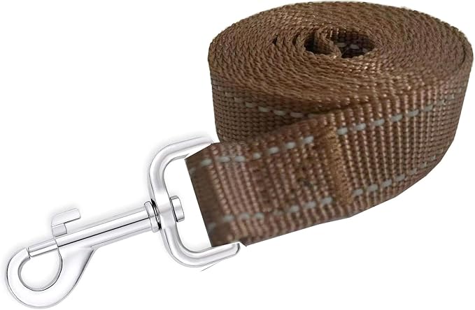 Reflective Dog Leash 4Ft /5 Foot /6 Feet Long, 1 Inch Wide, for Small and Medium Dogs