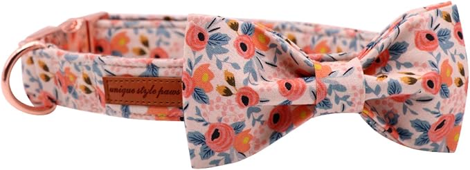 Unique style paws Dog Collar Bow tie Collar Adjustable Collars for Dogs and Cats Small Medium Large