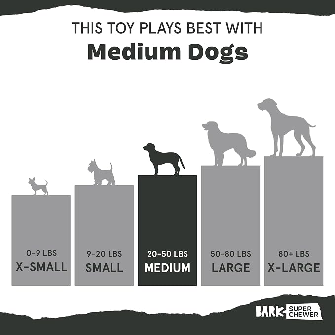 Barkbox Treat Meat Hot Dog Dog Toy | Bacon-Scented Rubber Chew Toy for Medium Dogs | Durable Dog Toys for Aggressive Chewers & Puppy Teething Toys