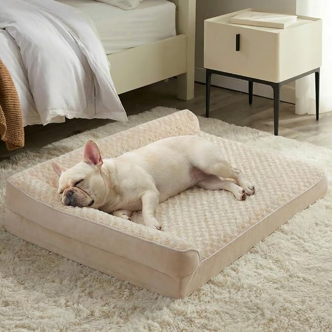 BFPETHOME Orthopedic Dog Beds for Large Dogs-Waterproof Sofa Dog Bed with Removable Washable Cover, Big Pet Bed with Waterproof Lining and Nonskid Bottom,Pet Bed for Large Dogs