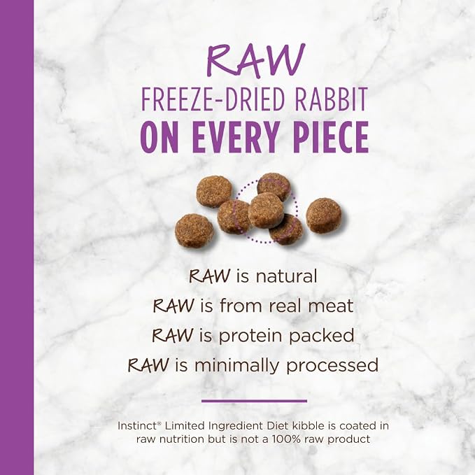 Instinct Limited Ingredient Diet, Natural Dry Cat Food, Grain Free Recipe - Real Rabbit, 4.5 lb. Bag