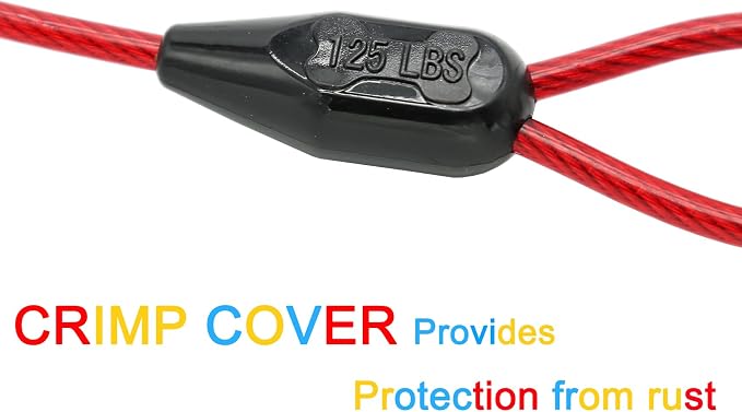 Petest 40ft Tie-Out Cable with Crimp Cover for Heavy Dogs Up to 125 Pounds