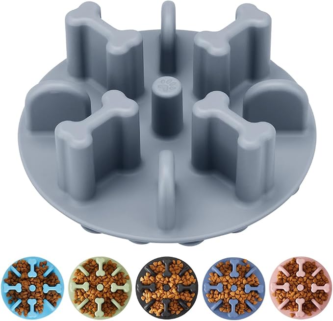 Soft Silicone Anti-Choking Puzzle Slow Feeder Insert, Anti-Slip for Dog Bowls