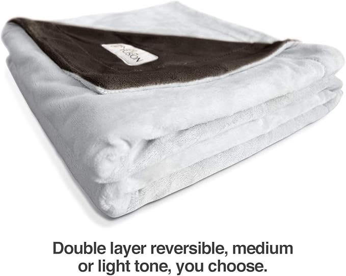 PetFusion Premium Pet Blanket, Multiple Sizes for Dogs & Cats. [Reversible Micro Plush]. 100% Soft Polyester, Brown, Large (53 x 41) (PF-PB1B)