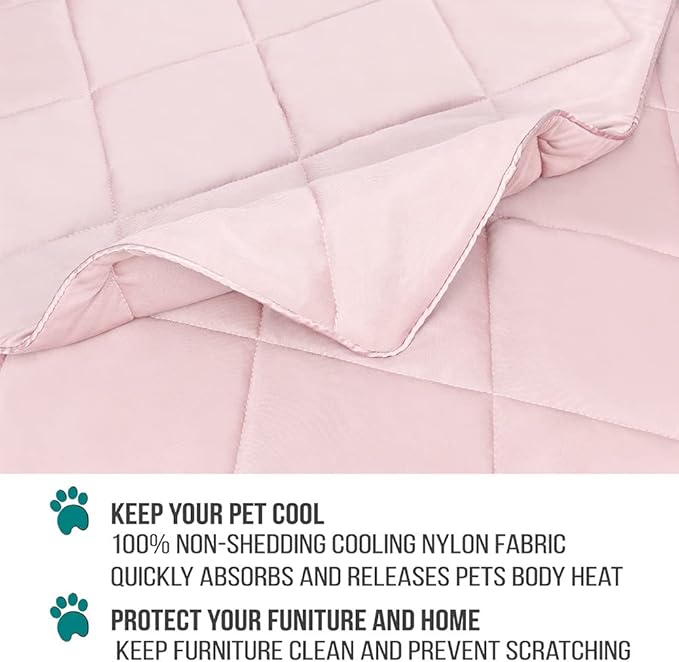 PetAmi Premium Cooling Dog Blanket | Lightweight Fluffy Pet Throw Blanket Bed Cover for Dogs, Cat, Puppies | Pet Blanket Furniture Protector Couch Sofa | Reversible Fuzzy Cozy | 24x32, Pink