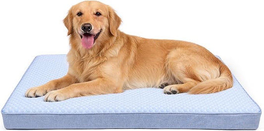 Cooling Dog Bed for Large Dogs, Orthopedic Memory Foam Pet Bed for Crate with Removable Washable Cover,Ideal for Arthritic Dogs (Cooling Fabric, X-Large-41"x 29" x 4")