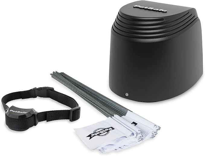 PetSafe Stay & Play Compact Wireless Pet Fence, No Wire Circular Boundary, Secure up to 3/4 Acre, No-Dig and Portable, for Dogs 5lbs and up, from Parent Company Invisible Fence Brand