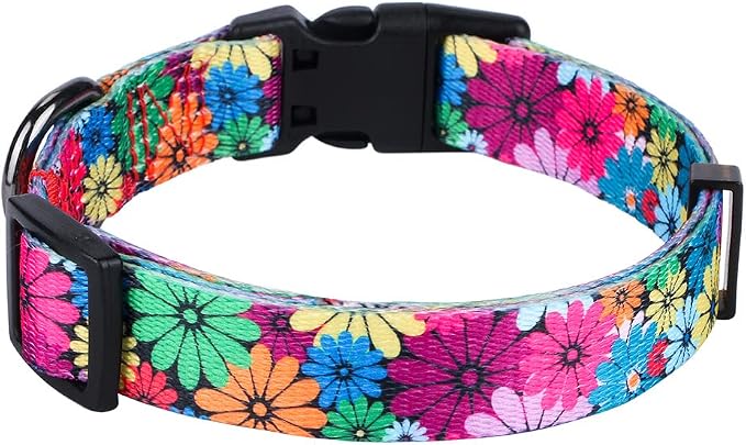 Dog Collar for Small Dogs Floral Pattern for Girl boy Dogs Small