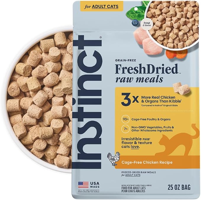 Instinct Raw Meals Freeze-Dried Chicken Cat Food, 25 oz. Bag