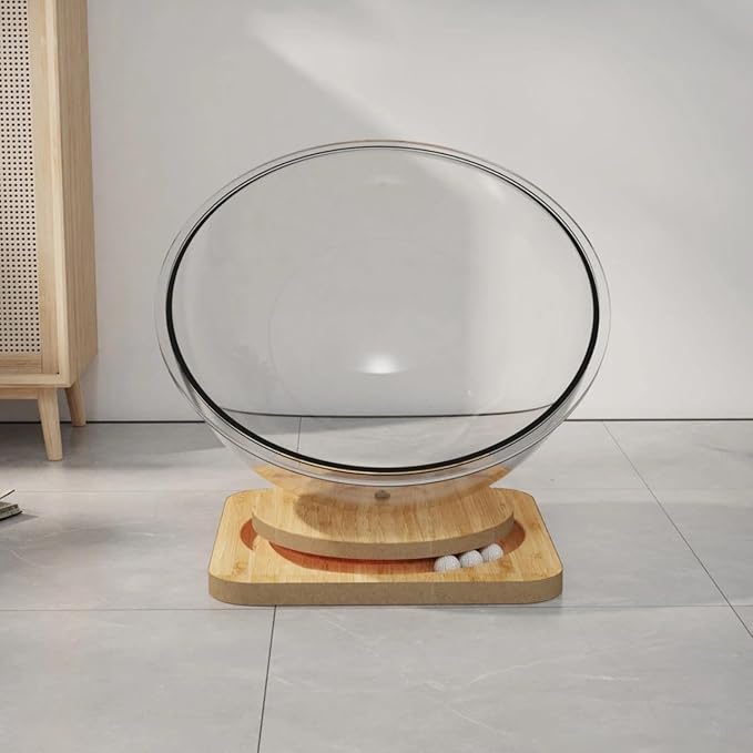 11.8" Acrylic Dome Clear Plastic Pet Cat Bubble Window Capsule Space Cover,