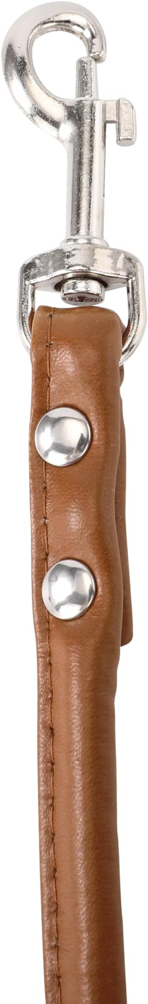 Brown Soft Leather Dog Leash for Small,Medium Dog Walking, Comfortable Leather Handle, 4 ft Brown