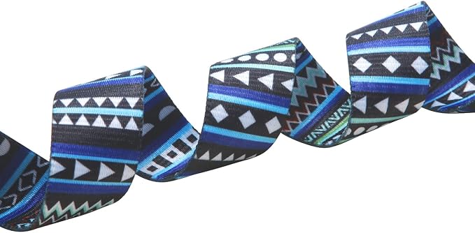 Mihqy Dog Collar and Leash Set with Bohemia Floral Tribal Geometric Patterns - Soft Ethnic Style Collar Adjustable for Small Medium Large Dogs(Bohemian Blue Set,M)