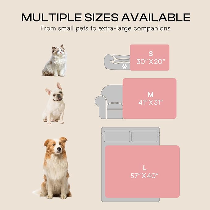 Luciphia 1 Pack 2 Small Dog Blanket Washable Pet Bed Cover Soft Fluffy Puppy Blanket with Premium Fleece 300GSM Cozy Calming Cat Blankets for Indoor Cats Pink/Beige 30x20 inch