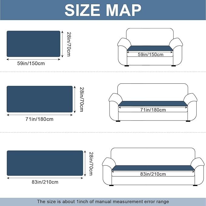 Waterproof Dog Couch Cover, Non Slip Pet Sofa Protector, Thick Fuzzy Couch Cover for Dogs, Machine Washable Furniture Protector, Scratch Resistant Pet Couch Mat(Berlin Blue, 28" x 83"/70 x 210cm)