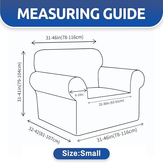 YEMYHOM Couch Cover Latest Jacquard Design High Stretch Sofa Chair Covers for Living Room, Pet Proof Armchair Slipcover Non Slip Elastic Furniture Protector (Small, Begonia Leaf Blackish Green)