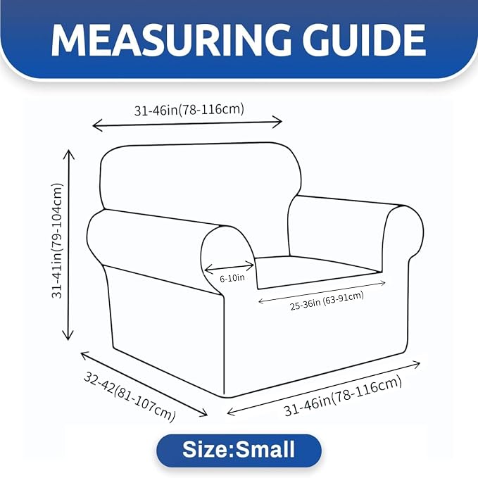 YEMYHOM Couch Cover Latest Jacquard Design High Stretch Sofa Chair Covers for Living Room, Pet Dog Cat Proof Armchair Slipcover Non Slip Magic Elastic Furniture Protector (Small, Begonia Leaf Beige)