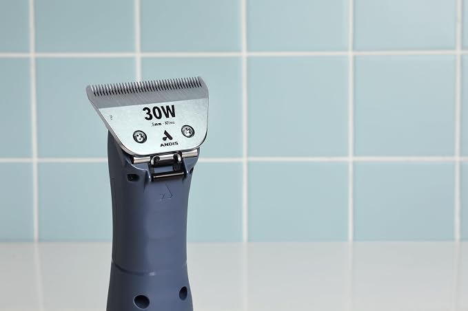 Andis 561462 ceramicEDGE Detachable Wide Blade #30W – Stainless Steel Pet Clipper Blade, XFine Cut, Professional Grooming Performance