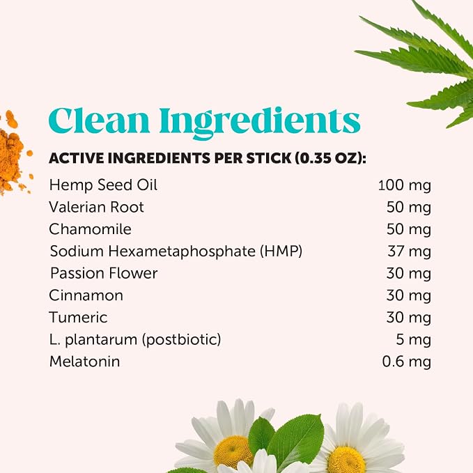 Hemp Calming Dog Dental Sticks - Reduce Stress + Occasional Anxiousness with Melatonin + Hemp to Promote Calm, Reduce Plaque + Tartar, Fresh Breath Teeth Cleaning Treats (Pumpkin Peanut Butter, 30 Ct)