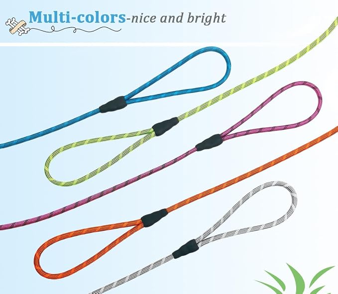 WYuZe Reflective X-Small Dog Leash 6/10/15 FT, Thin 1/5" Lightweight Rope Leash for Puppy Training, Walking Leads for Cats Chihuahua Maltese Small Pets Up to 15lb, (10FT, Blue)