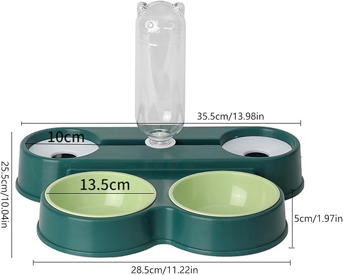 Dogs Bowl Automatic Cats Food Bowl 4 in 1 Pet Food Feeders with Automatic Water Bottle Bowl Double Bowl Dog Feeder Toy