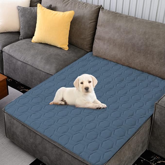 Tcksstex Waterproof and Non-Slip Dog Bed Cover and Pet Blanket Sofa Pet Bed Mat ，car Incontinence Mattress Protectors Furniture Couch Cover for Most Cats Dogs, Pets（40x50- Navy Blue）