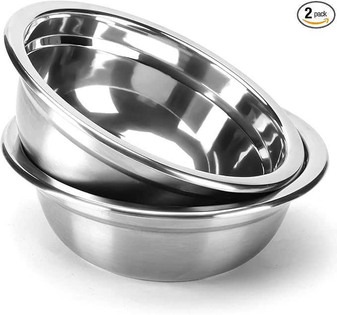 COMESOON 2 Pack 7.2" Stainless Steel Dog Bowls 50oz Thickened Durable Replacement Dog Food Bowls for Food and Water, Fit for COMESOON Bowl Stand DB-B01/DB-B03