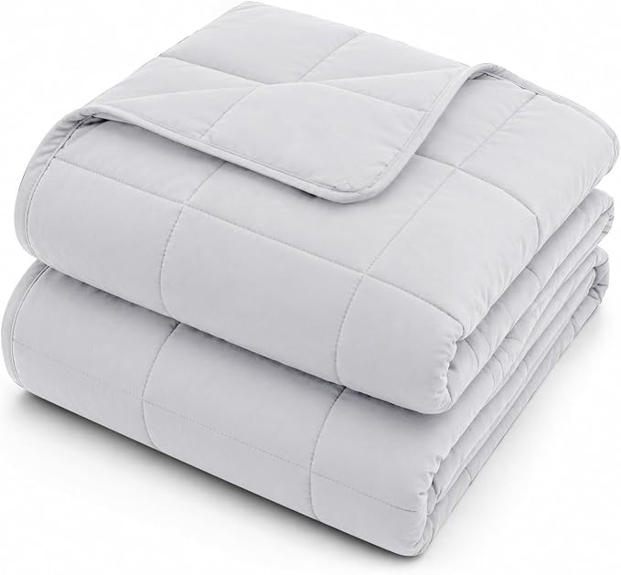 L'AGRATY Weighted Blanket Kids- 40"x60" 7lbs Cooling Breathable Heavy Blanket Microfiber Material with Glass Beads All-Season Summer Fall Winter Soft Thick Comfort