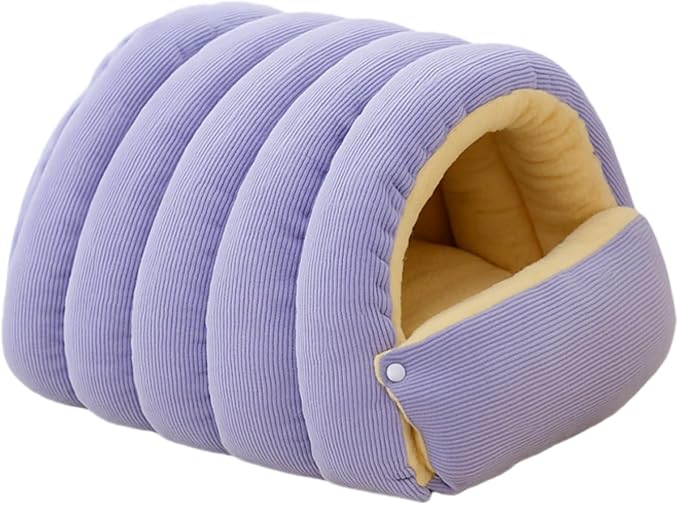 Warmth Cozy Dog Cat Bed Comfort Plush Pet Cave 2026 New Winter Tent for Dog and Cat Fluffy Semi Enclosed Cute Pet Bed for Indoor Cats & Small Dogs Warm and Breathable (Purple, M)