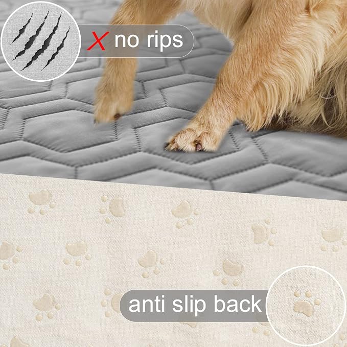 Tcksstex Waterproof and Non-Slip Dog Bed Cover and Pet Blanket Sofa Pet Bed Mat ，car Incontinence Mattress Protectors Furniture Couch Cover for Most Cats Dogs,Pets（30x70-Light Grey）