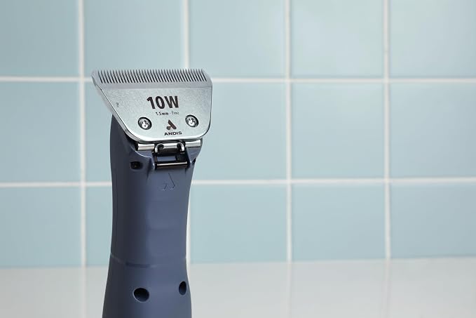 Andis 561460 ceramicEDGE Detachable Wide Blade #10W – Carbon Steel Pet Clipper Blade, Fine Tooth, Professional Grooming Performance