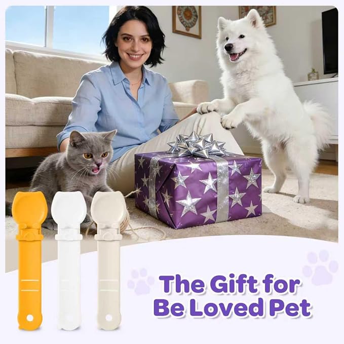 Pet Treats Feeder Spoon Squeeze Essential Tool for Pet Treats Suitable for Most Treats Strip for Cat