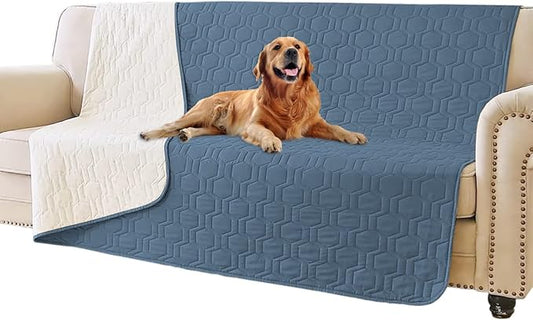 Tcksstex Waterproof and Non-Slip Dog Bed Cover and Pet Blanket Sofa Pet Bed Mat ，car Incontinence Mattress Protectors Furniture Couch Cover for Most Cats Dogs, Pets（52x82- Navy Blue）