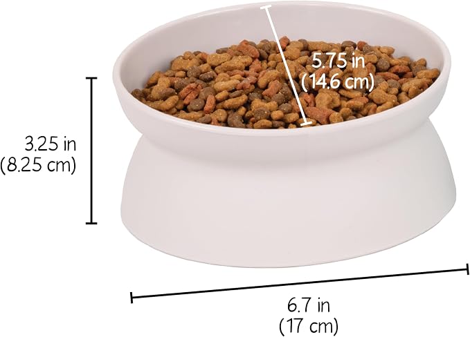 Kitty City Raised Cat Bowls, Large Bowl 2pk (Pastel) (Pack of 2)