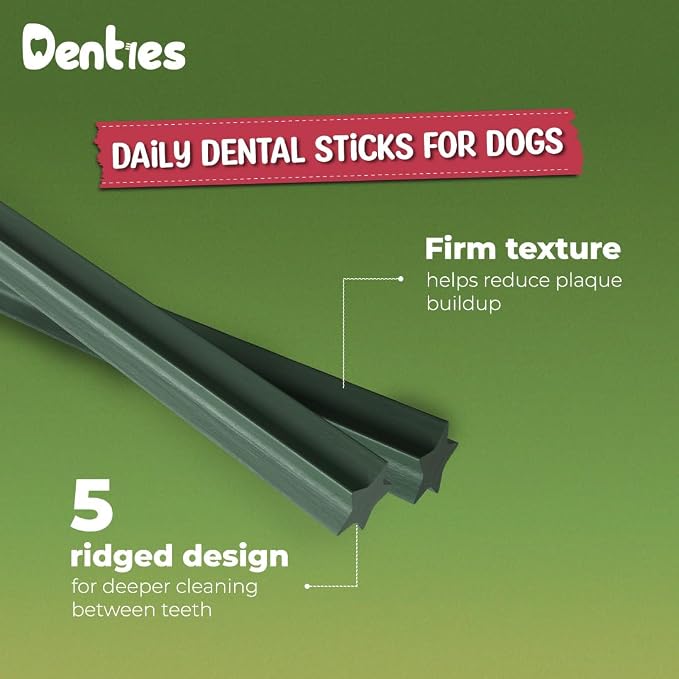 Dental Chews for Dogs–Dental Sticks for Small Dogs(Up to 22lbs), Dog Dental Treat Cleans Teeth, Freshen Breath, Reduce Plaque Tartar, Chicken Spirulina & Mint Recipe, 16 oz Pack, 35 Treats