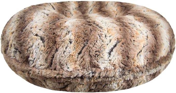 Bessie and Barnie - Luxury Extra Plush Faux Fur Bagel Pet/Dog Bed (Simba, Me)