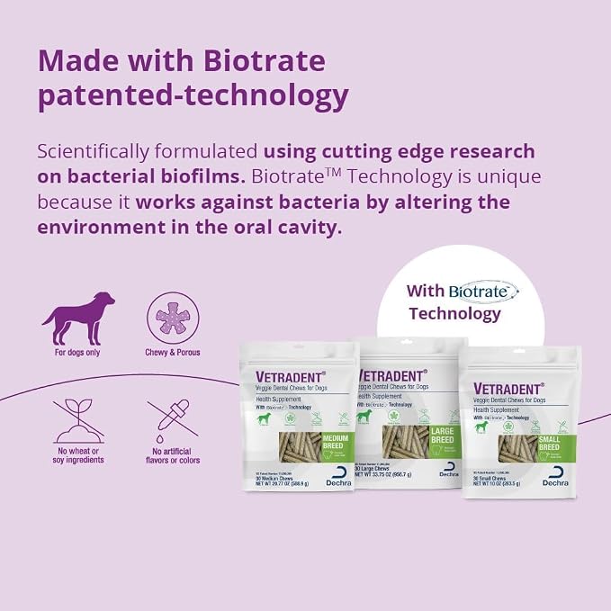 Vetradent® Veggie Dental Chews for Medium Dogs