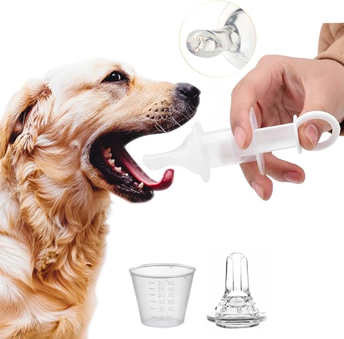 Soft Tip Cat & Dog Syringe Bottles - Oral Pet Feeding Kit for Nursing Puppies & Kittens
