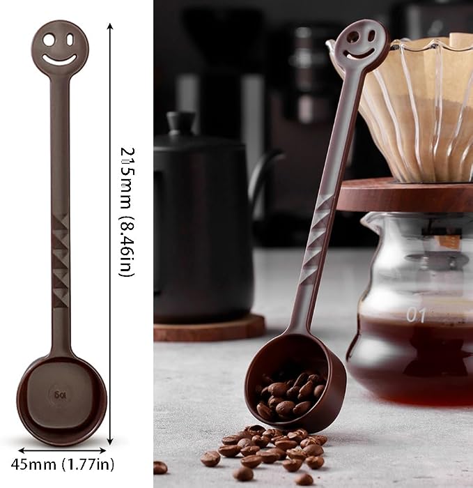 Ouliget Long Handle Coffee Scoop,10g Plastic Measuring Spoon for Coffee Protein Powder Pet Food Spices Milk Powders Sugar,4 Pieces