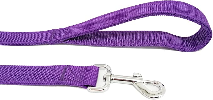 Nylon Dog Leash with 2-Layer, 4 FT/ 6 FT/ 7FT Long, 1 Inch Wide for Medium Large Dogs