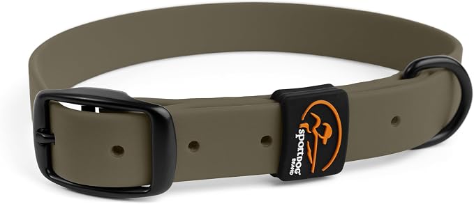 SportDOG Rugged Utility Collar – Waterproof and Stink-Proof – Premium Soft-Touch Material – Stress-Tested, Durable Hardware – Silicon Strap Keeper – Moss Green – Large